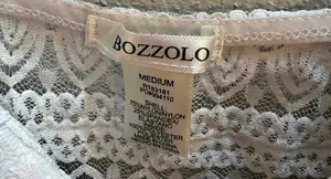 Bozzolo White Lace Intricate Sheer Bodysuit - Size Medium thumbnail 3