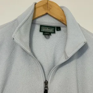 L.L. Bean Women’s Full-Zip Fleece Sweater Size L Light Blue Soft Polar Warm thumbnail 4