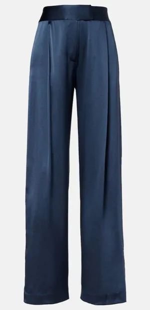 The Sei Wide Leg Trousers in Ink 2 New Womens Silk Pants thumbnail 1