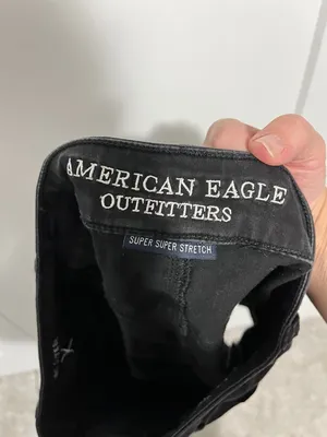American Eagle Size 10 Black Hi-Rise Shortie Sateen Shorts thumbnail 7