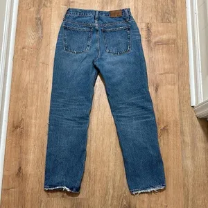 MADEWELL |‎ Women's Knee-Rip Edition Medium Jade Wash Classic Straight Jeans, 25 thumbnail 5