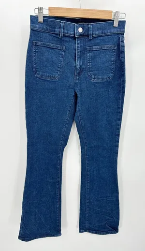 Ann Taylor Factory Womens‎ Dark Wash Denim Bootcut Jeans Mid Rise Size 0 592360 thumbnail 1