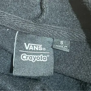 Vans X Crayola Graphic Print Black Hoodie Size Small thumbnail 3