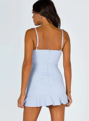 Princess Polly Cottage Hill Mini Dress Baby Blue thumbnail 9