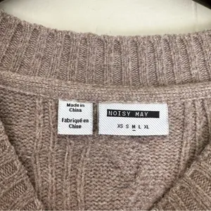 NOISY MAY Cable Knit Sweater Brown Medium thumbnail 4