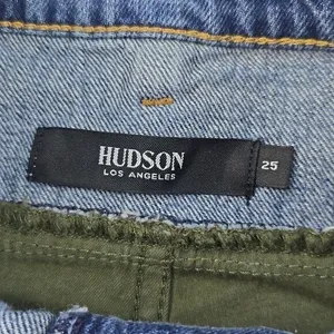Hudson -1169 Women's Green‎ Cargo High Rise Denim Waist Trousers Pants Size 25 thumbnail 10