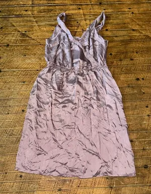 Banana Republic shimmery purple ruffled elegant sz 4 dress thumbnail 1