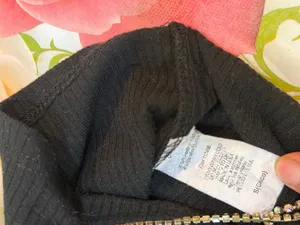 Chocolate Black Ribbed Crop Top with Front Lace-Up Detail thumbnail 3