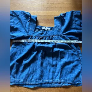 Loft Pinafore-style Linen Blend Top, Size Small thumbnail 2