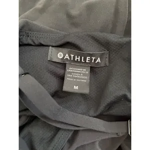 Athleta Womens Black V-Neck Tiered Midi Dress Adjustable Straps Size M thumbnail 8