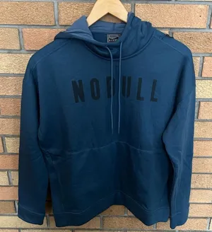 Nobull Blue Fleece Long Sleeve Logo Pullover Hoodie Sweatshirt Size Small NWT thumbnail 1