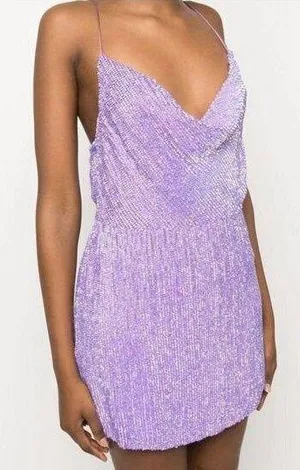 Retrofête Jill Sequin Minidress in Iridescent Size Large NWT thumbnail 1