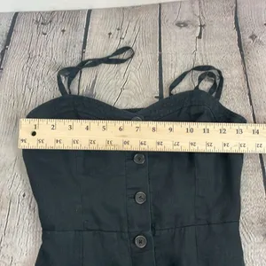 Aritzia Wilfred Dress Black Ducharme Linen Mini Coastal Whimsy Western size 0 thumbnail 12