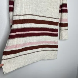 Retrology Open Cardigan M Long Colorful Gold Tan Pink Cozy Fall Knit Boho City thumbnail 6