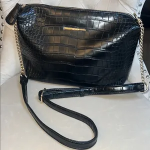 Aldo Black‎ Crocodile-Embossed Crossbody Bag thumbnail 1