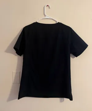 Medelita v neck black scrub top thumbnail 4