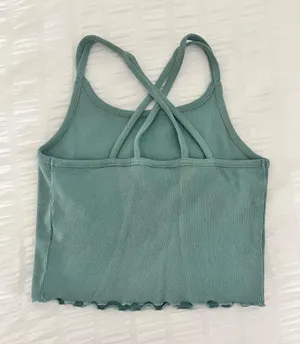 Art Class Cropped Tank Top w/ criss cross straps thumbnail 2