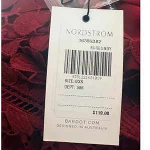 Bardot Gemma Burgundy Lace Halter Midi Dress XS 4 NWT $119 Open Back thumbnail 6