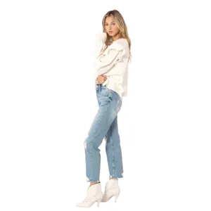 Mother Superior The Tomcat Distressed Straight Leg Ankle Jean in Confession Wash 28 thumbnail 2