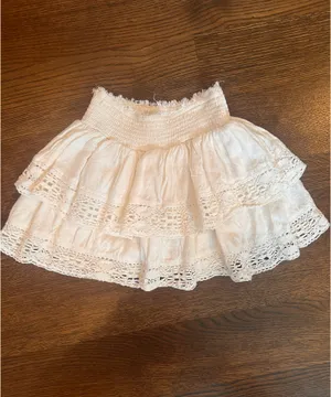 White Flowy Summer Mini Skirt thumbnail 2