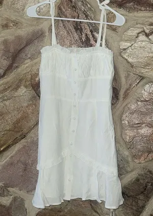 Commense Sexy V-Neck Ruffle Skirt Tight Sling Short Dress size small thumbnail 3