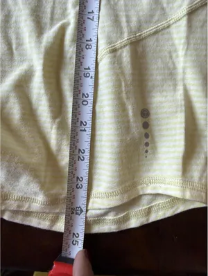 Talbots Light Yellow Striped Long Sleeve Athletic Shirt Large thumbnail 9