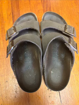 Birkenstock Dark Brown Two-Strap Slide Sandals thumbnail 1