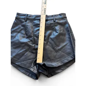 Princess Polly Black Faux Leather High Waisted Shorts Size US 0 Vegan Leather thumbnail 7