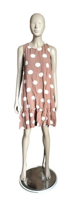 Loft Brown and White Polka Dot Dress thumbnail 1