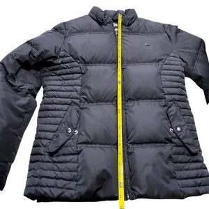 Lacoste Quilted Down Puffer Jacket Black Full Zip Snap Pockets Size 40 M thumbnail 8
