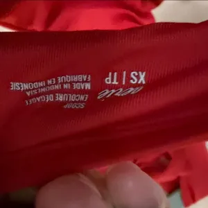 aerie Red Halter Tie-Front Swim Top thumbnail 2