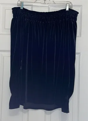 ✨Motherhood Maternity Black Velvet Long Sleeve Off the Shoulder Top thumbnail 1