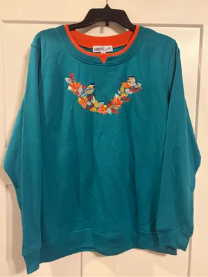 Vtg Liberty Lane fall embroidered sweatshirt XL NWT Cottage Granny Core thumbnail 1