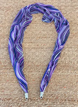 Vibrant Purple Swirl Women's Scarf thumbnail 1