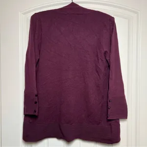 Volution cardigan sweater maroon size XS NWT Purple thumbnail 5