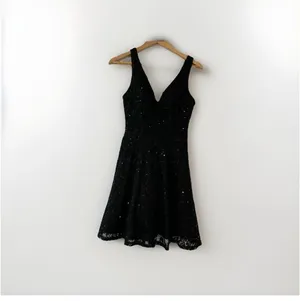 City Triangles Y2K Black Fit & Flare Homecoming Dress V-Neck Cutout Strappy Size 5 thumbnail 3