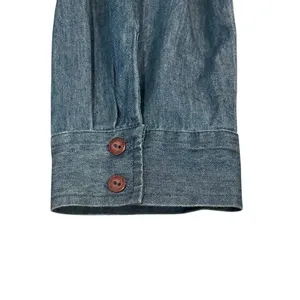 Karen Scott Embroidered Appliqué Winter Holiday Light Denim Shirt Snowman XL thumbnail 9