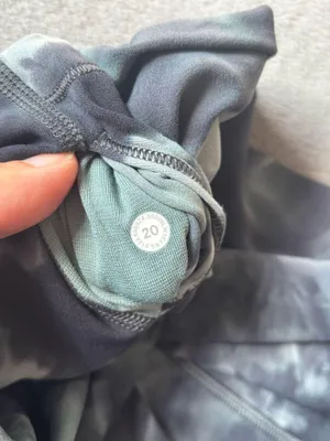 Lululemon Align High Rise Pant 25” Diamond Dye Silver Blue Tidewater Size 20 thumbnail 4
