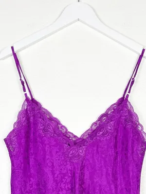 Vintage 90’s Victoria’s Secret gold label nightie négligée purple size M VTG thumbnail 5