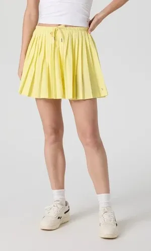 Vuori Large Clementine Pleated 15” Skirt in Sunshine Yellow thumbnail 1