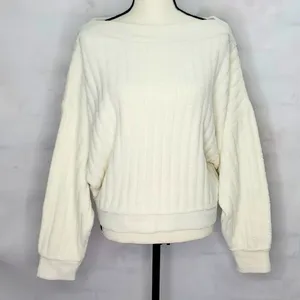 NEW Free People Cabin Fever Pullover Sweater‎ Women’s Large Cabincore Cozy thumbnail 2