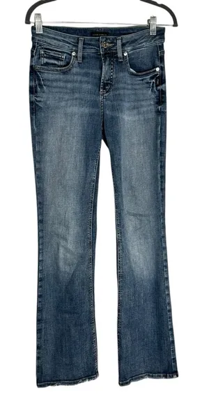 Silver Jeans Co Mid Rise Boot Cut Denim Blue‎ Jeans thumbnail 1