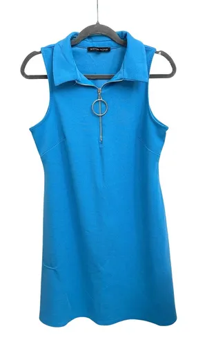 Boston Proper Zippered Sleeveless Blue Polo Style Dress Women's Size 10 thumbnail 1