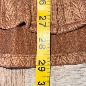 Pink Lilly Womens Knit‎ Herringbone Textured Button Front Blouse Chestnut Medium Brown thumbnail 8