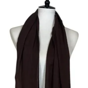 Women’s Bundle 3 Oblong Scarfs Solid Neutral Color Fringe Tan Orange Brown Tan thumbnail 12