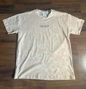 Gymshark T-Shirt Pink Salt Tie Dye Camo Women's Size Small Gym Workout Active thumbnail 1