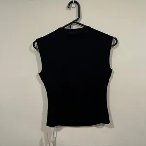 NWT Reformation black blouse top size medium Shae Knit Top thumbnail 8