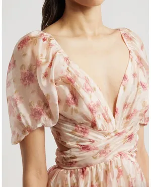 Floral Maxi Dress Lulus thumbnail 4