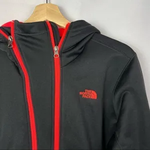 The North Face‎ Black Neon Orange Double Zip Jacket L thumbnail 4