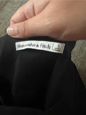 Abercrombie Black Short Sleeve Sweetheart Crop Top thumbnail 9